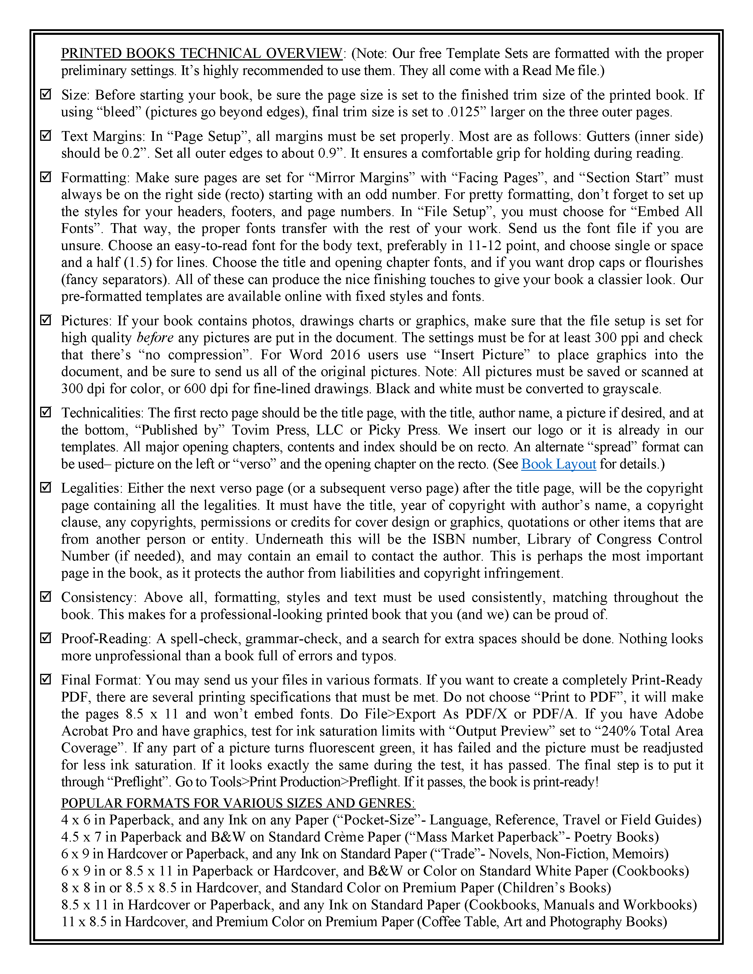 Book Publishing Checklist p2