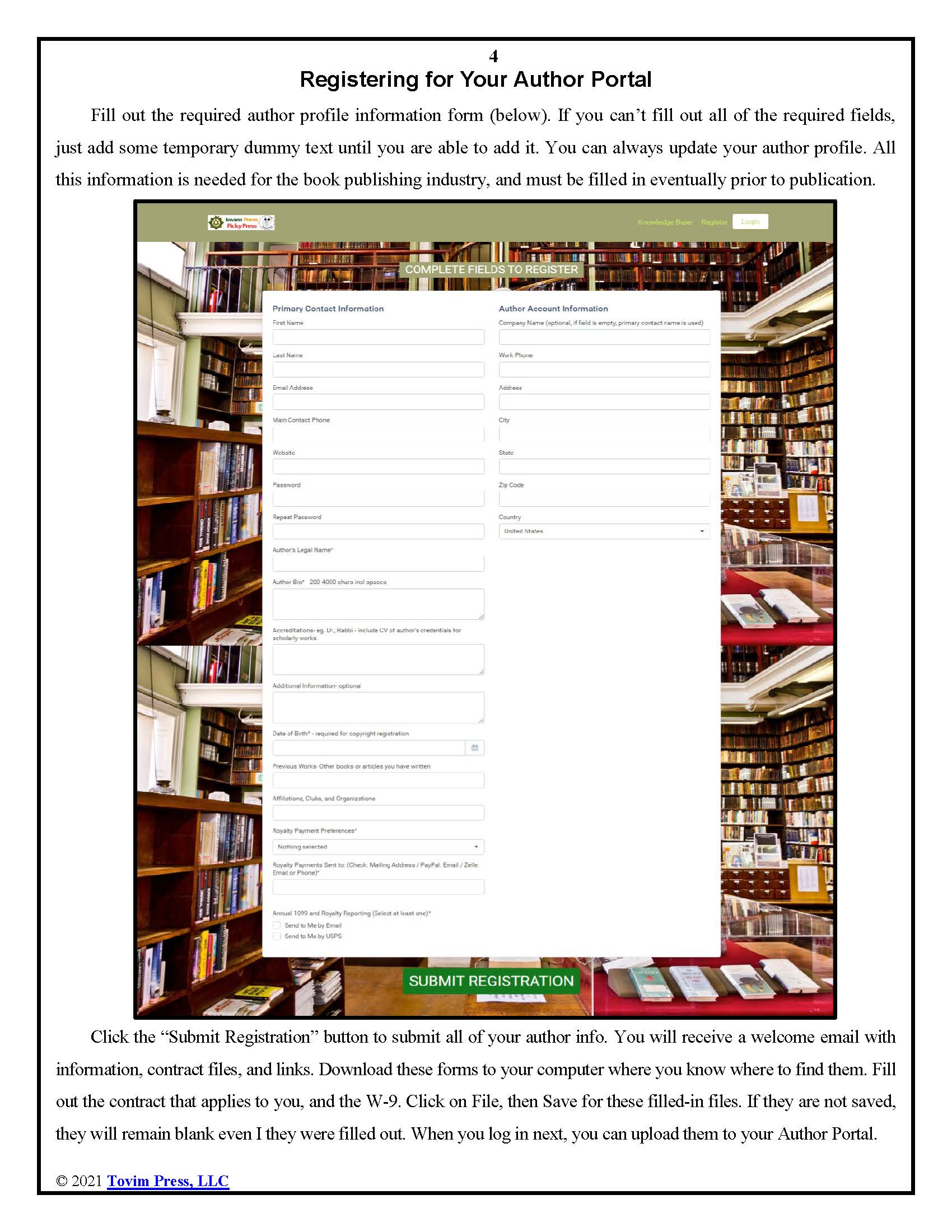 Guide to Publishing with Tovim Press and Picky Press Page 4
