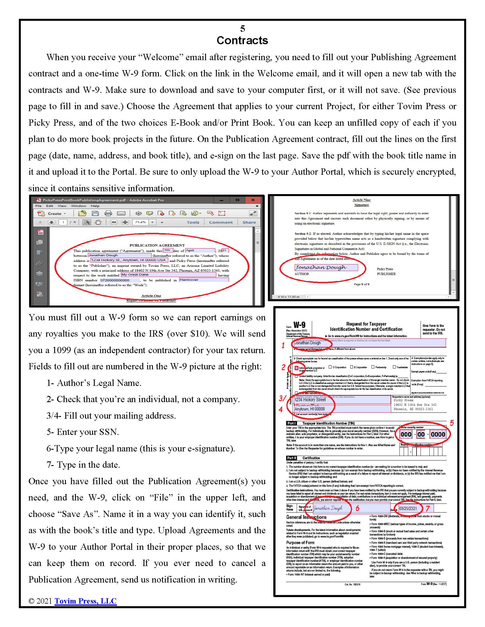 Guide to Publishing with Tovim Press and Picky Press Page 5