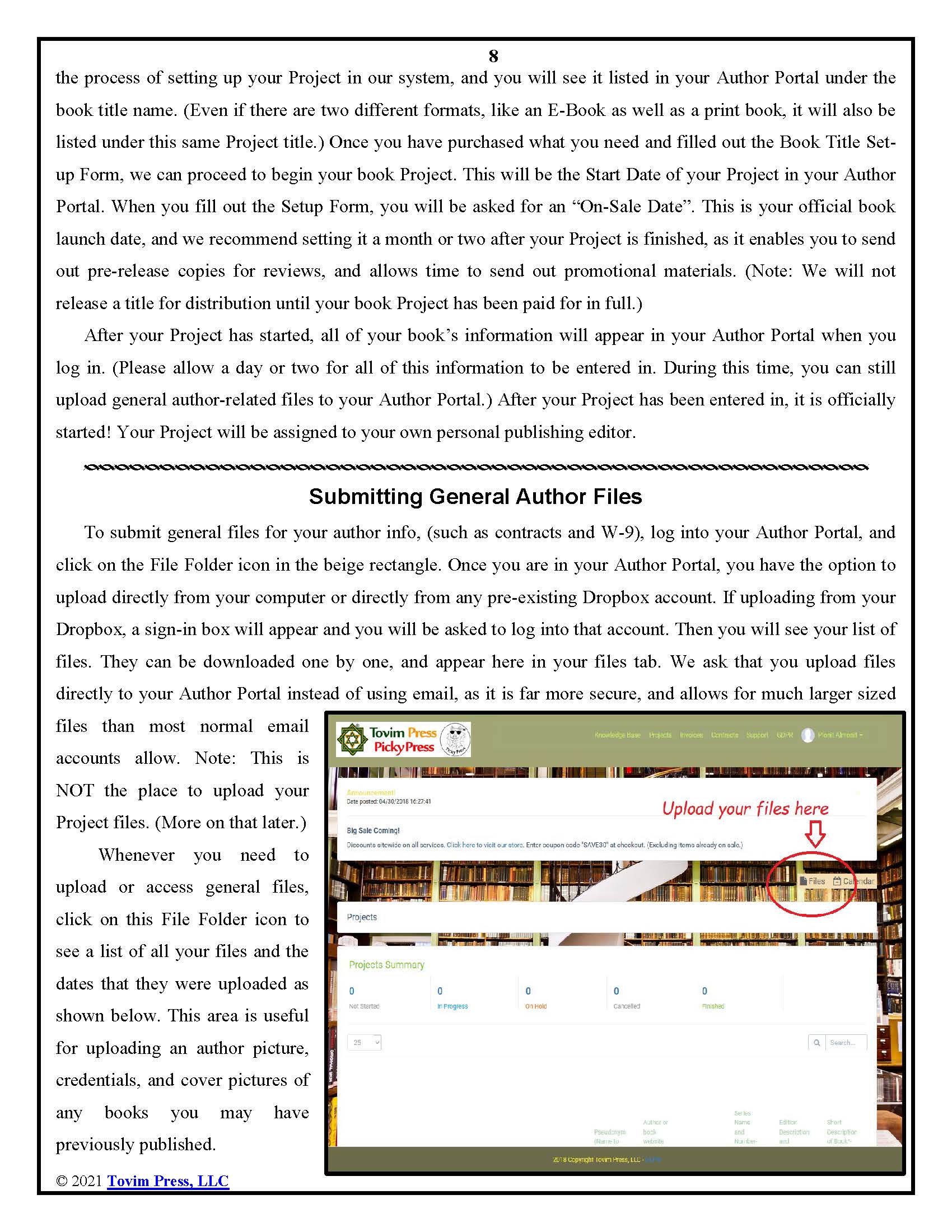 Guide to Publishing with Tovim Press and Picky Press Page 8