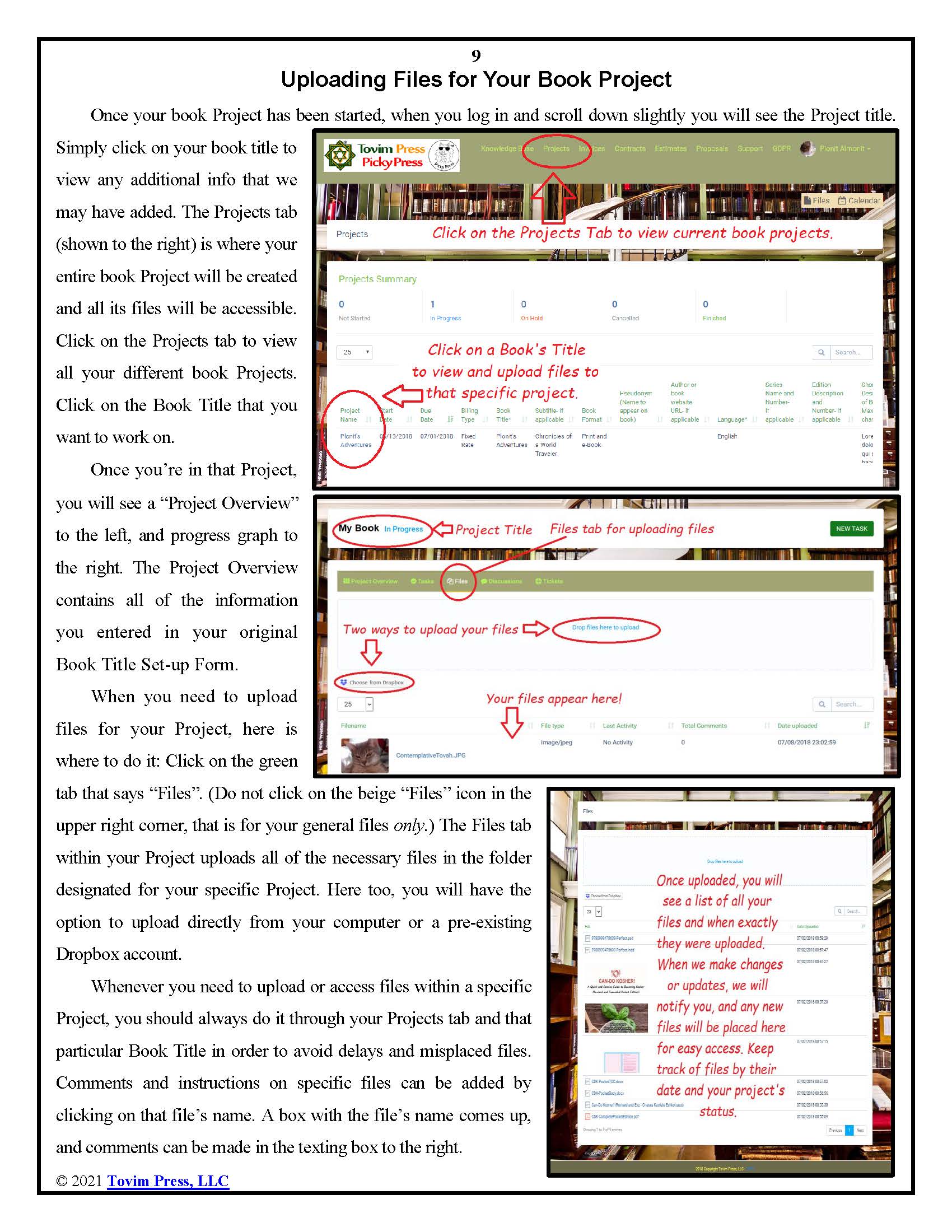 Guide to Publishing with Tovim Press and Picky Press Page 9
